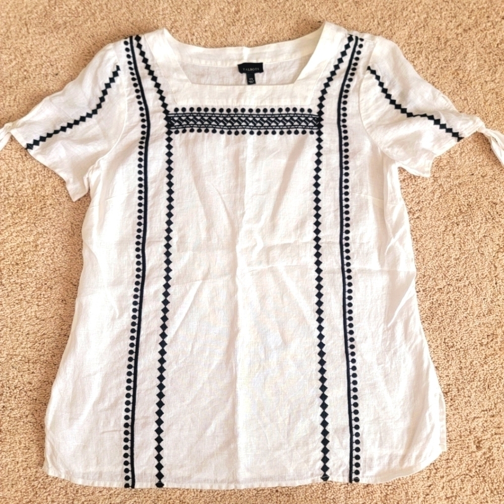 Talbots Linen Top XS